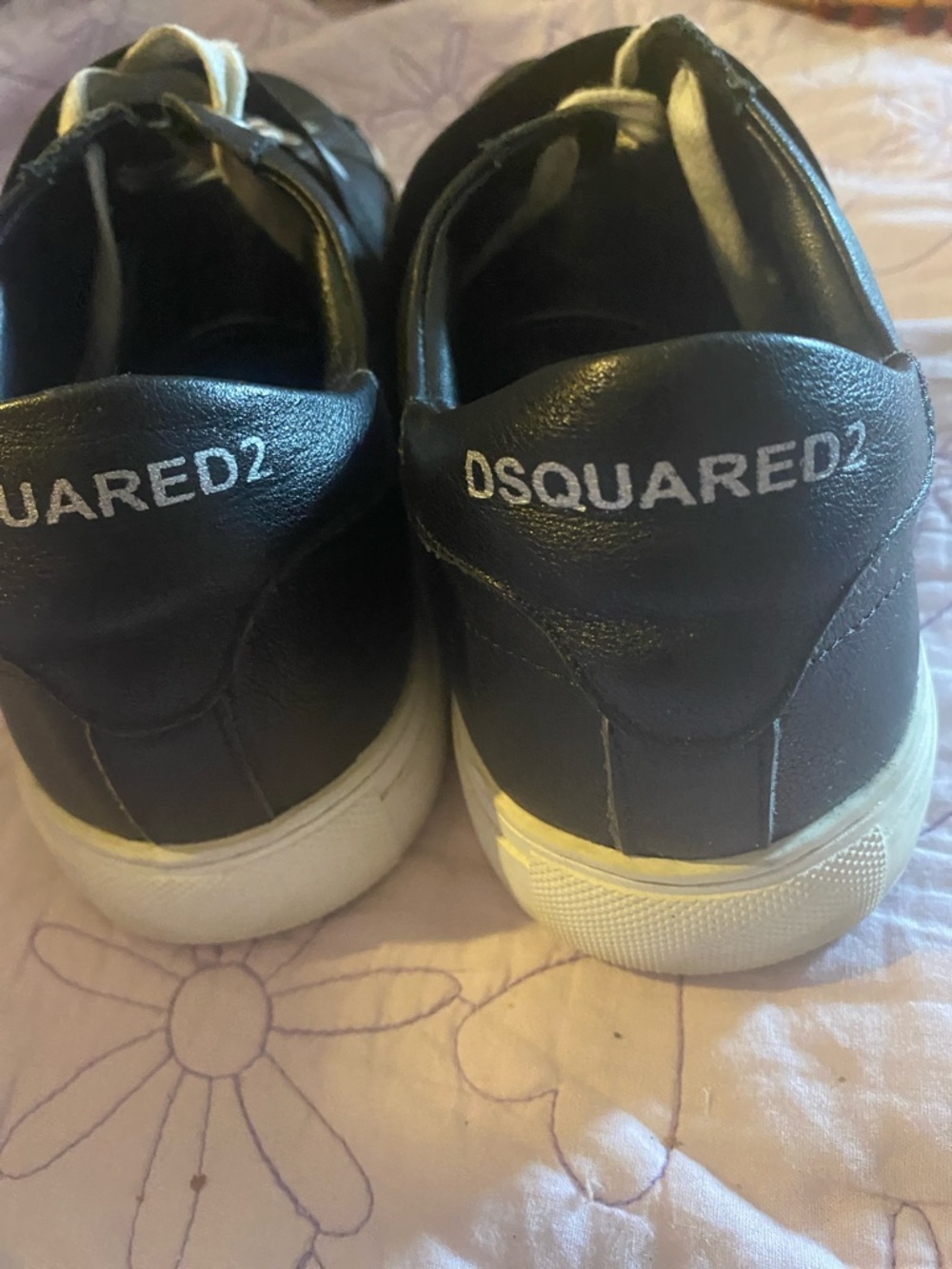 ICON Black and White Leather Sneakers - Picture 2 of 5